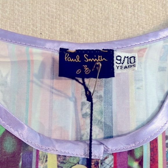 PAUL SMITH mainline (EXTREMELY RARE) girls 9/10 age rabbits & roses stripe top - Picture 5 of 6